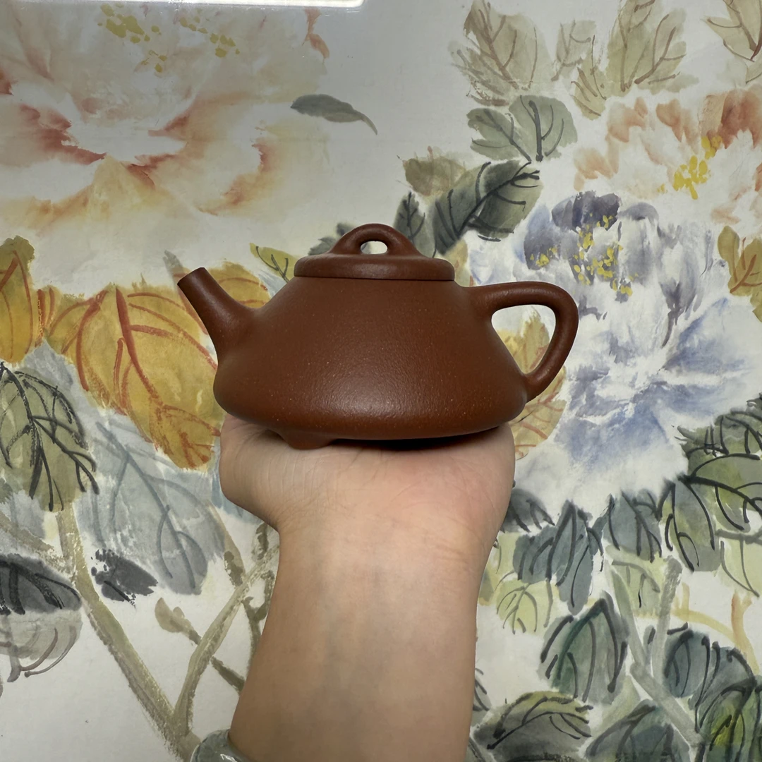 【子冶石瓢•原矿红降坡】全手工紫砂壶（可定制）