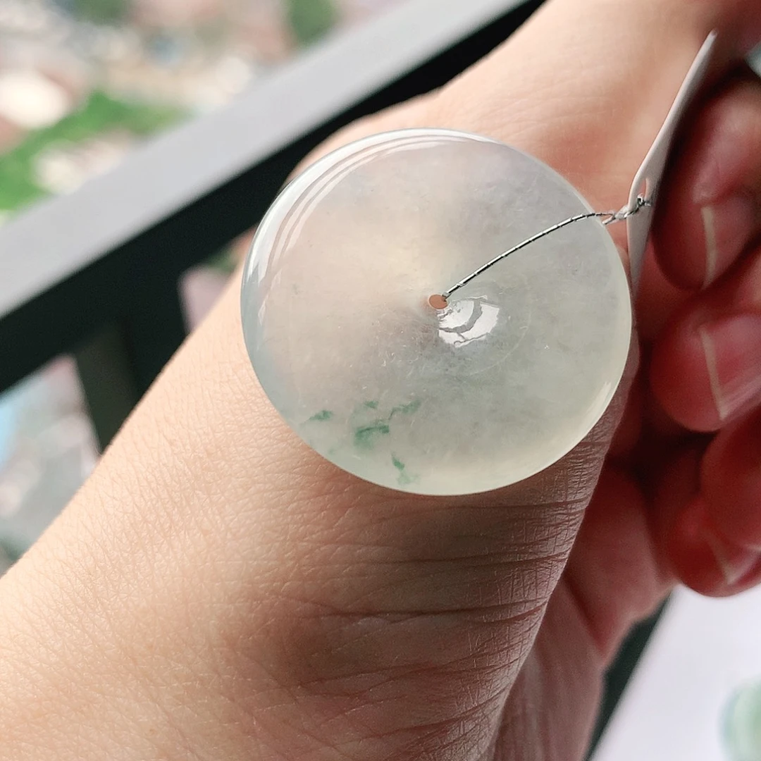 翡翠未镶嵌颈饰翡翠34，28.2/5.5