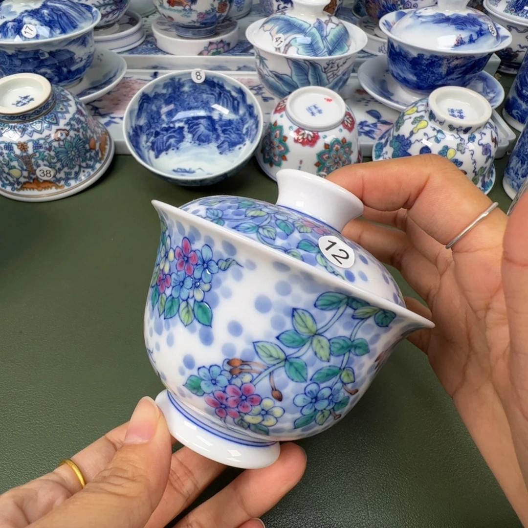 陶瓷景德镇纯手工纯手绘茶具木木12