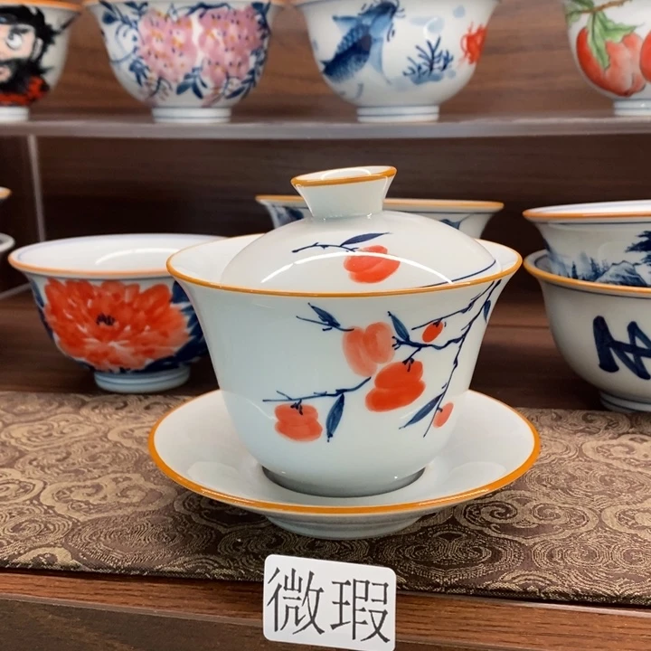 釉下老陶泥手工绘制