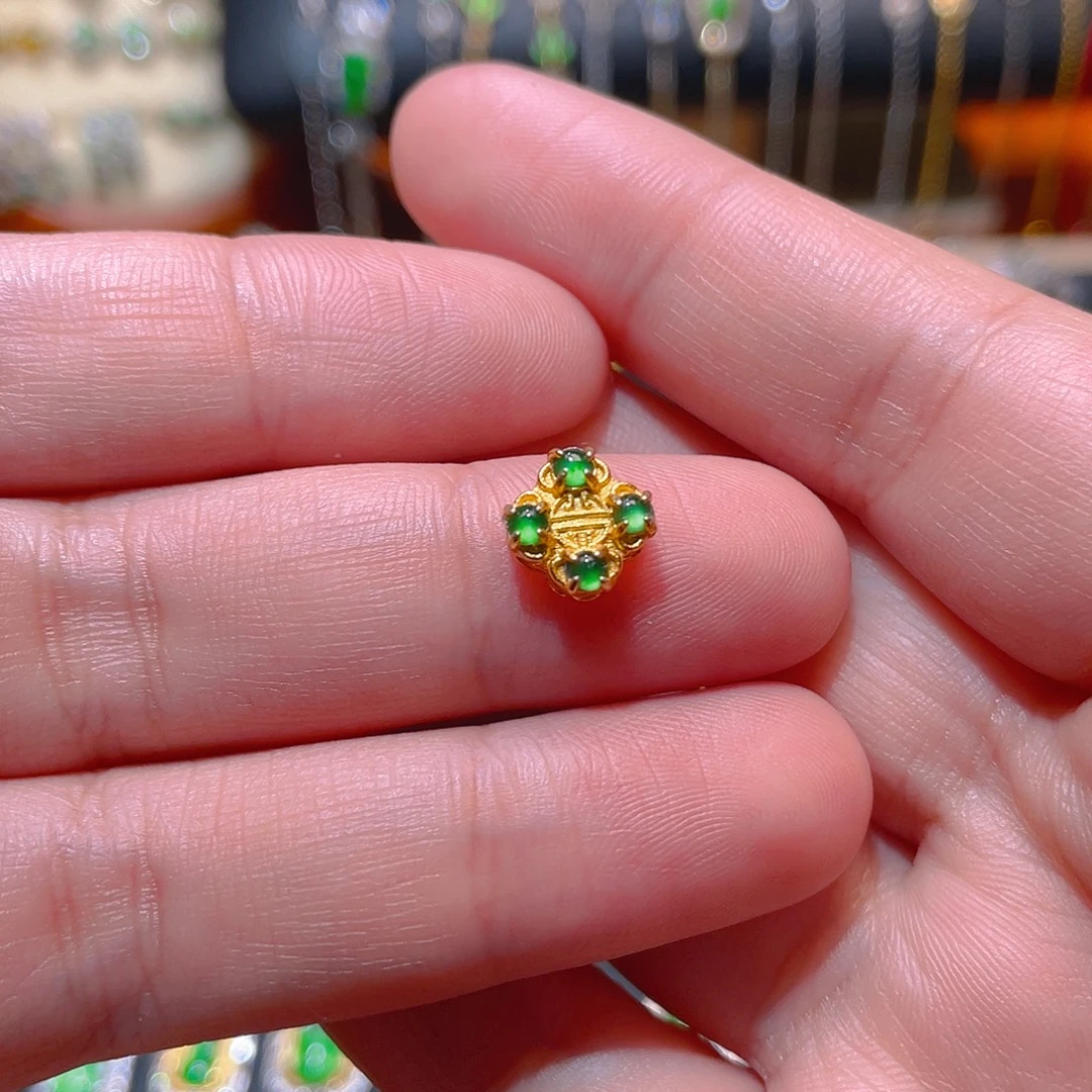 翡翠银S925镶嵌吊坠(不含链)