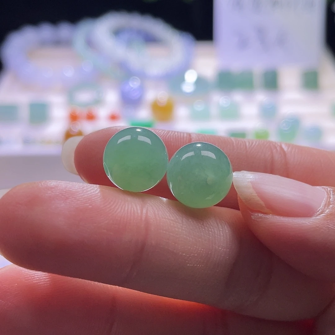 翡翠散珠缅甸翡翠a货卡10-11一个