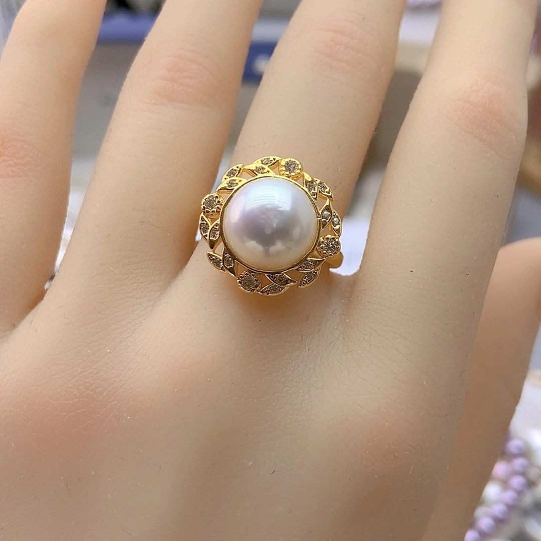 未镶嵌淡水珍珠戒指