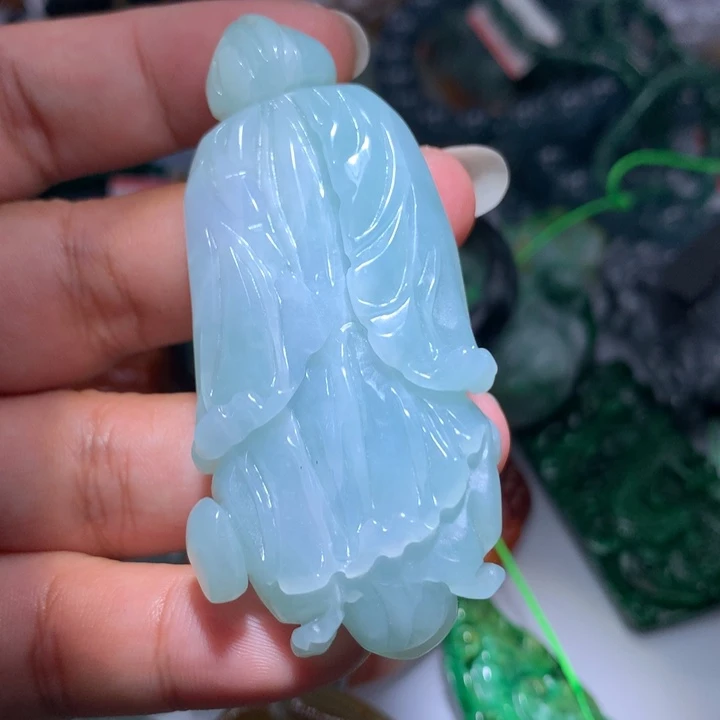 翡翠颈饰未镶嵌保真天然A货翡翠