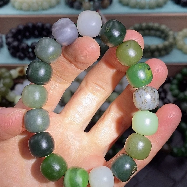 和田玉手链未镶嵌可*?