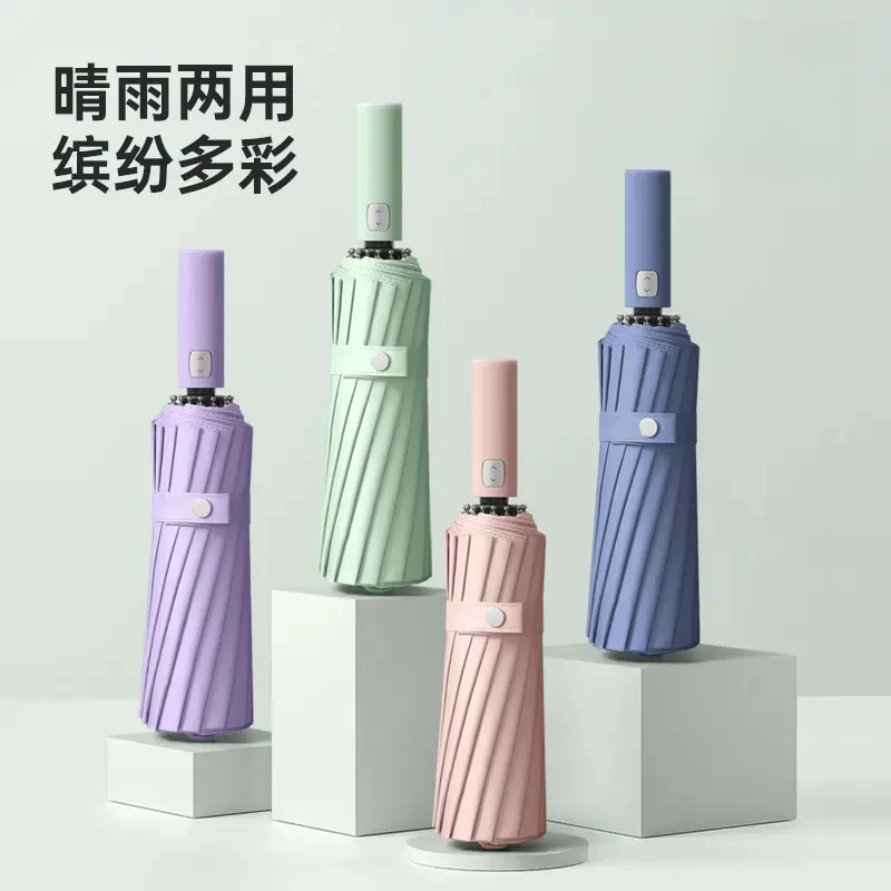 福利款【超大24骨全自动伞】雨伞防紫外线黑胶简约双人伞晴雨伞