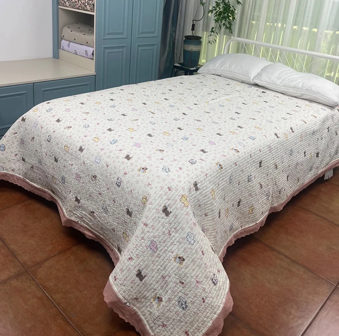 花边一号 四季床盖母婴A类木棉床盖两面床亲肤床单四季通用
