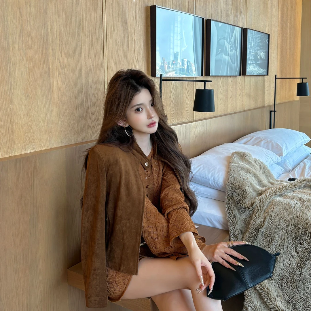 GUIDI GUDI【午夜街头】时尚百搭复古外套/黄加蓝