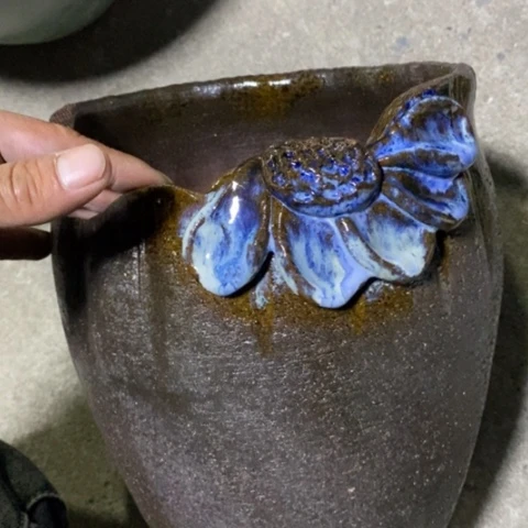 【闪购商品】紫砂花盆高约28口约20花盆