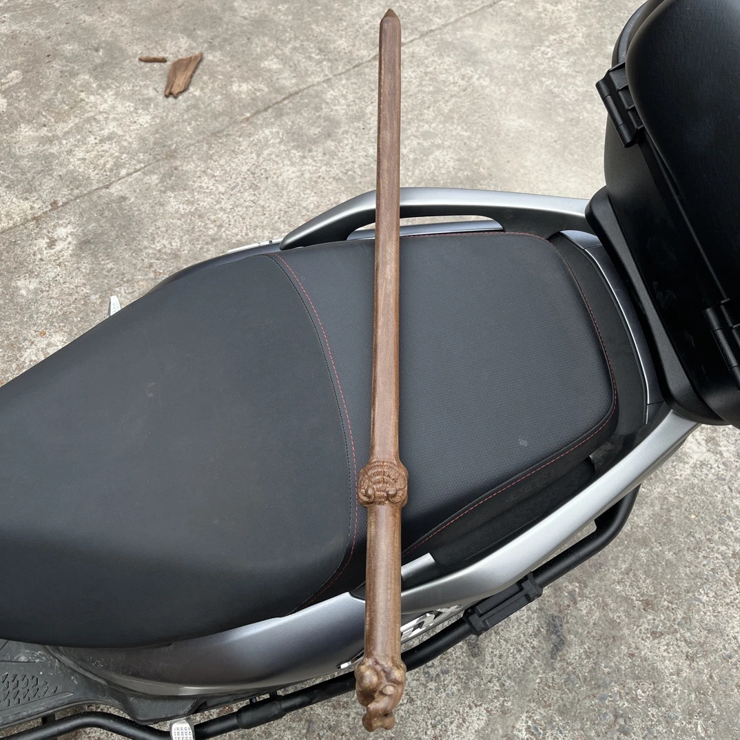 工艺品非洲黑檀木整料一体硬木手工打造如意手把，健身，防身木锏25