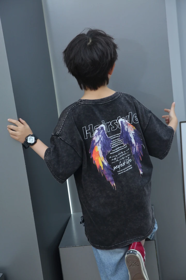 悠151-199】2025夏款青少年潮牌组合，2件上衣1条裤子，3件组合，