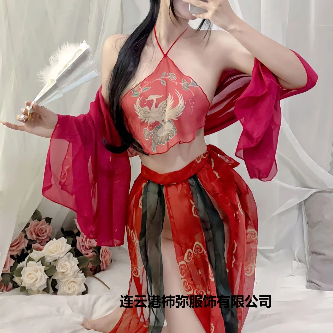 【夜流来袭】内衣古装宫廷风纯欲汉服肚兜套装凤凰飞天凤女睡衣