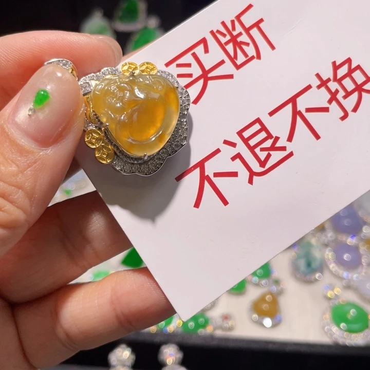 颈饰银S925镶嵌翡翠