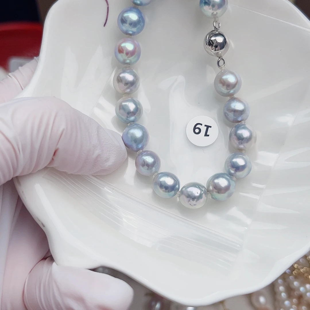 海水珍珠银S925镶嵌手绳