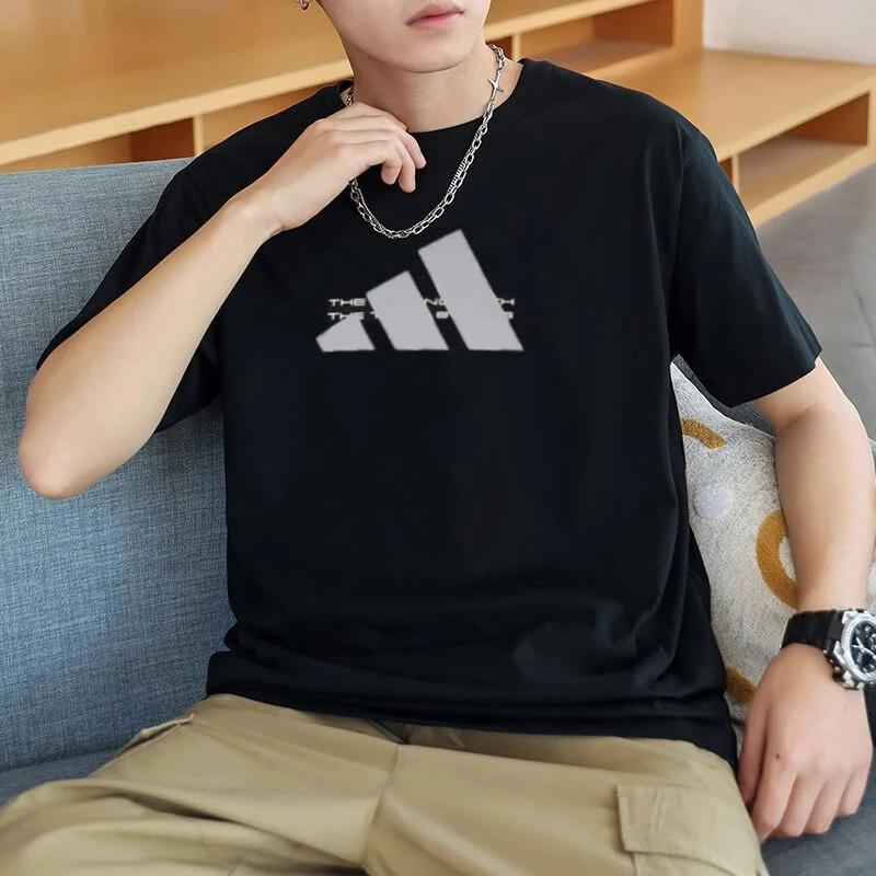 adidas/阿迪达斯短袖t恤男夏季新款休闲圆领运动训练透气短袖T恤