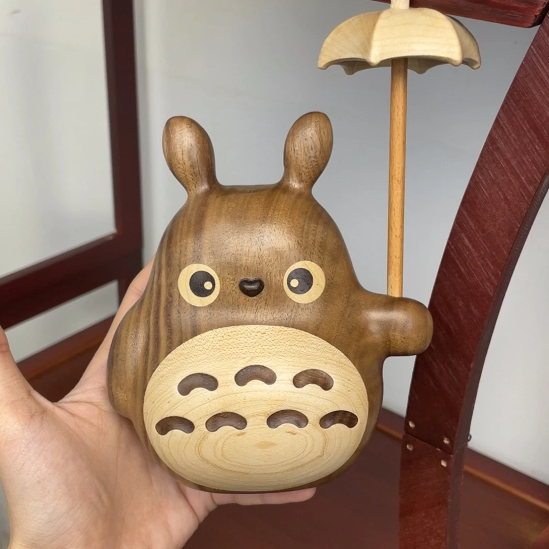 木胡桃木14公分龙猫