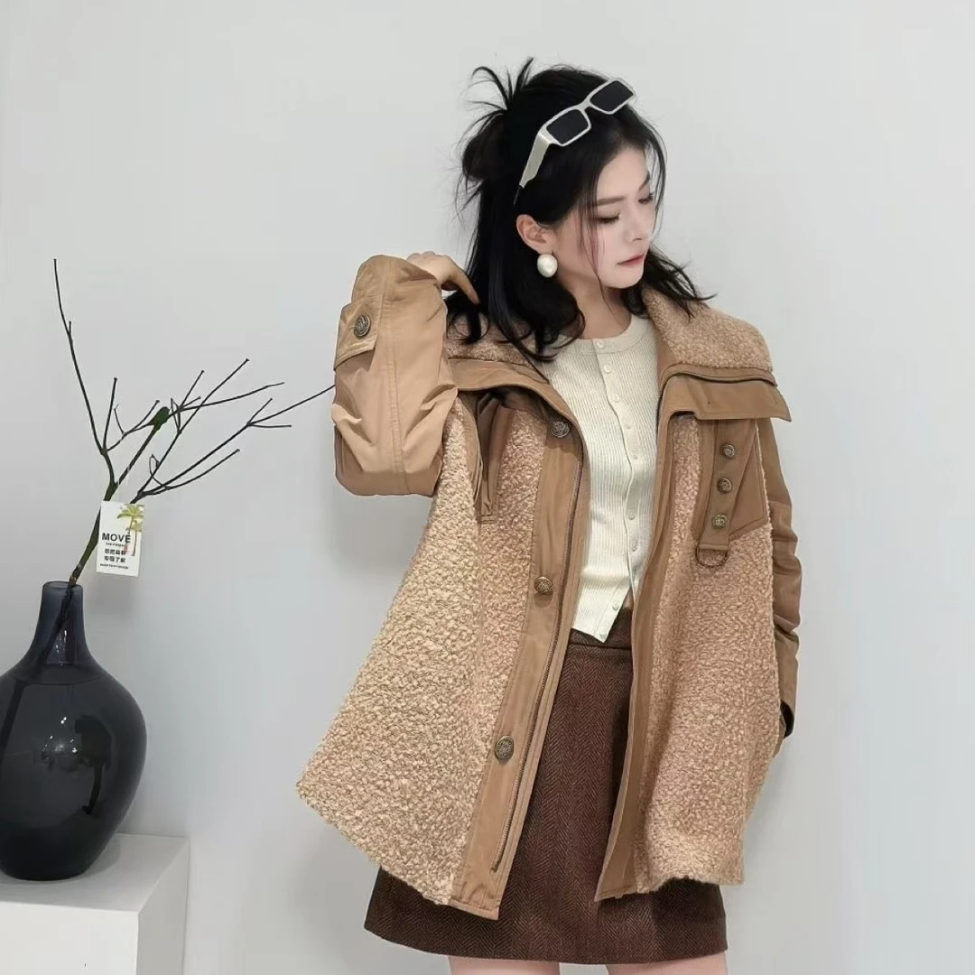 AMASS/阿玛施新款复古老钱风时尚百搭气质新雪丽棉服女540007