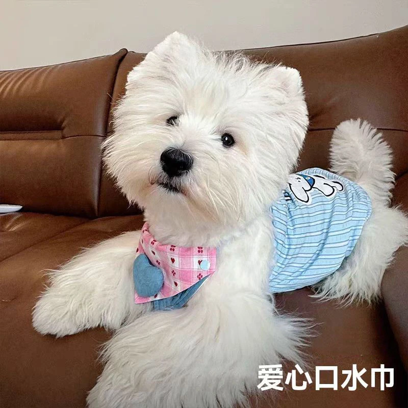 25新品宠物口水巾可调节双面狗狗三角巾口水围兜宠物衣服配饰围嘴