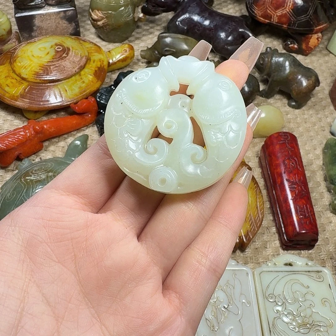 白玉菩提吊坠挂件