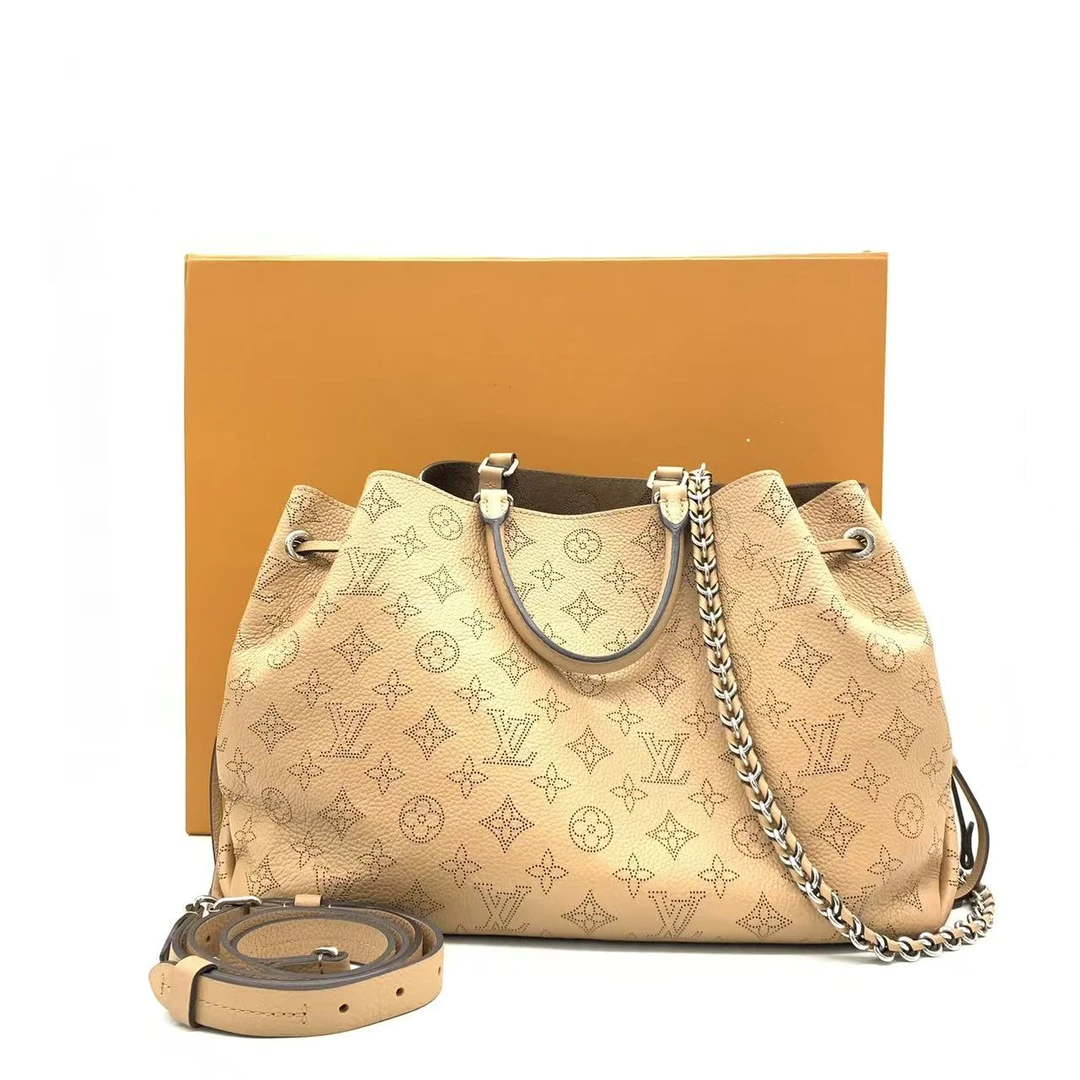 99新 LouisVuitton/路易威登 【安则专属】奶茶色月光女神水桶包