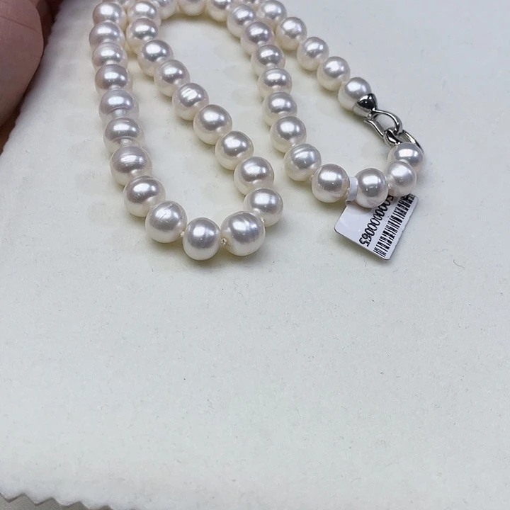 淡水珍珠颈饰未镶嵌卡10➕高品捡漏极光白炫彩
