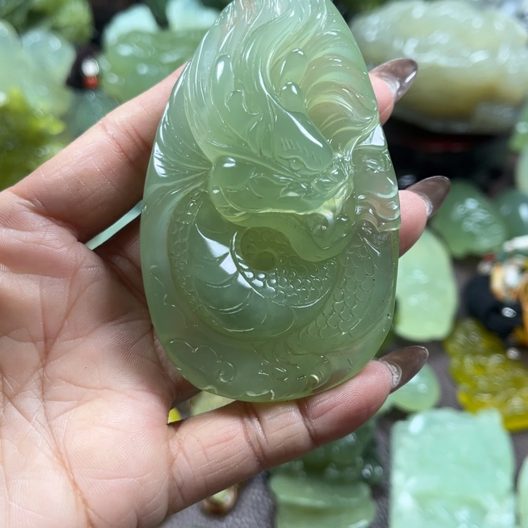 蛇纹石玉未镶嵌手把件手把件