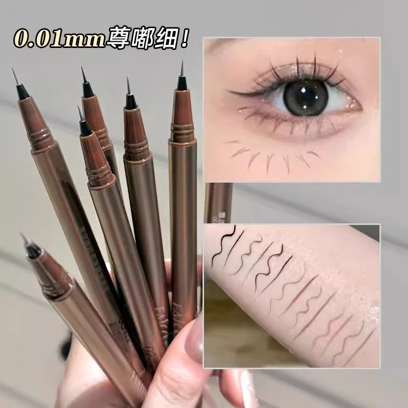 设计师你太用心啦!!眼线液笔持久日常防水不晕染女极细初学者百搭