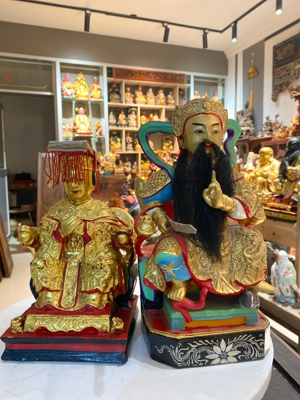 妈祖玄天木雕摆件