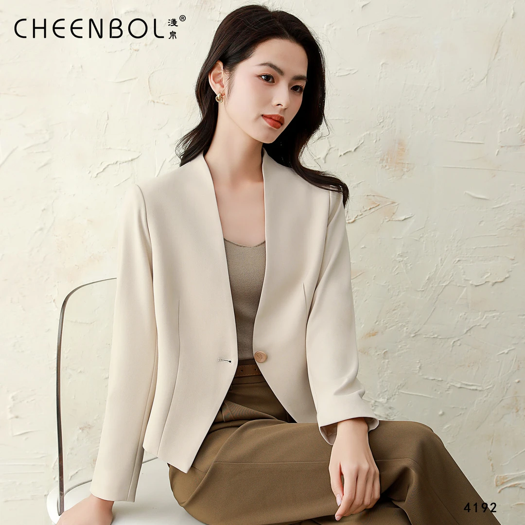 4192白色小西装外套2025春夏新款高级感修身气质薄款外套时尚休闲