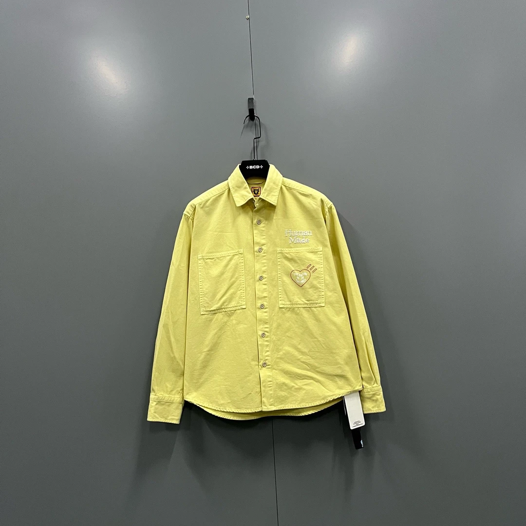 95新 maje jp819 017755 HUMAN MADE 胸前口袋心形刺绣衬衫 S码