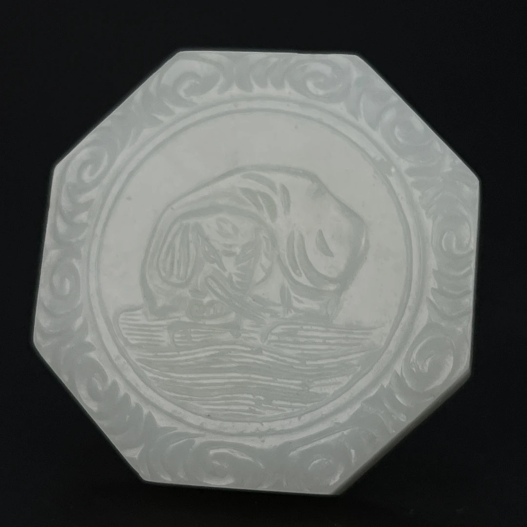 "民国和田玉璧/ DL025754/ 古玩/收藏/德州文物"