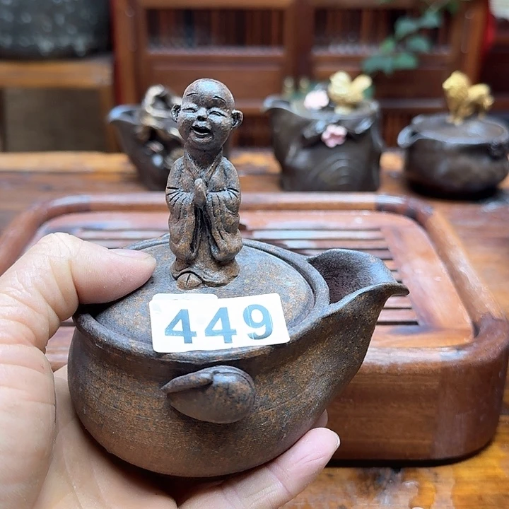 纯手工制作粗陶茶具