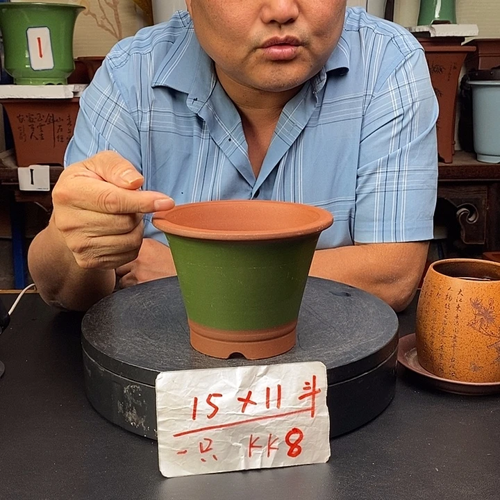 紫砂花盆货号一只K8
