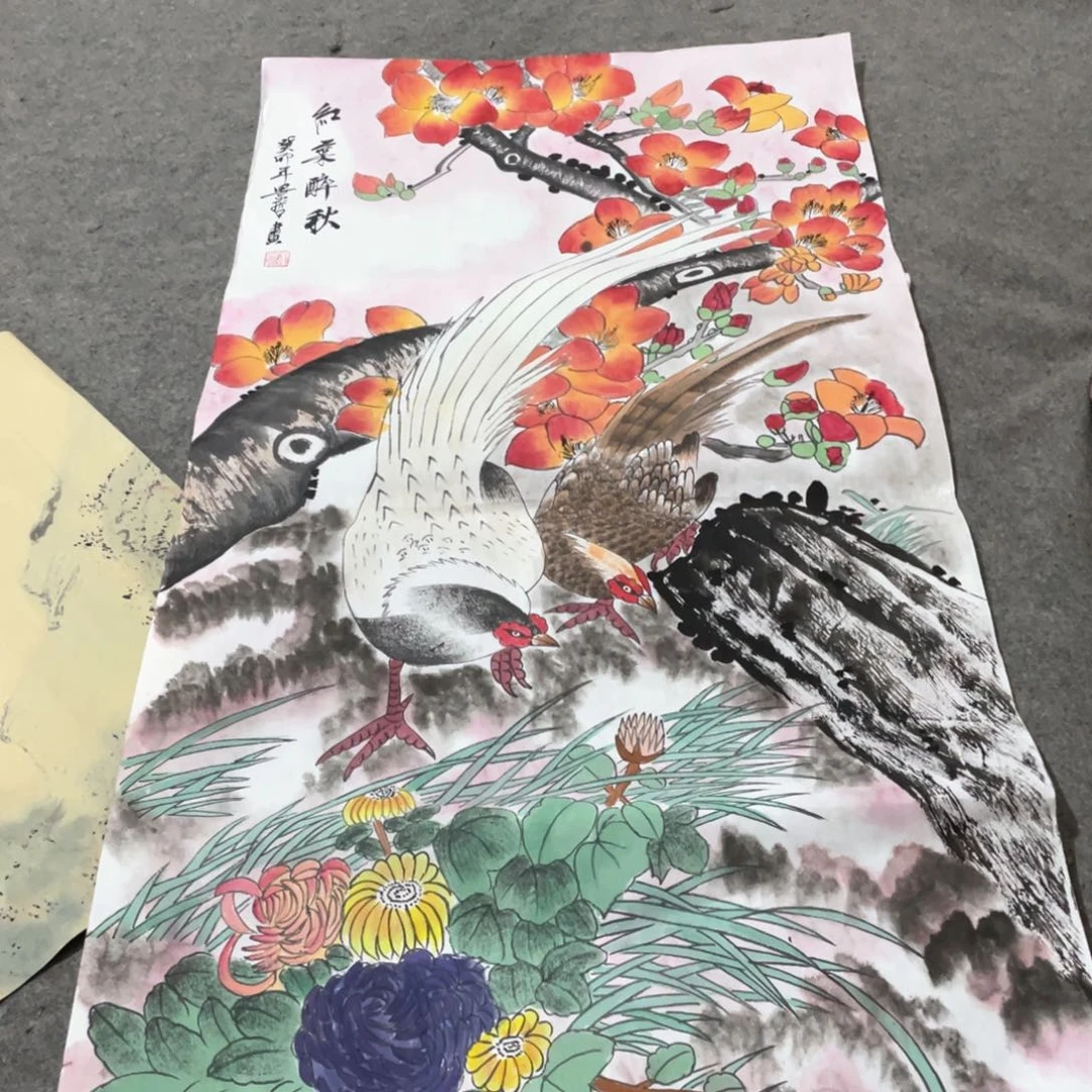 国画国画作者画心一张