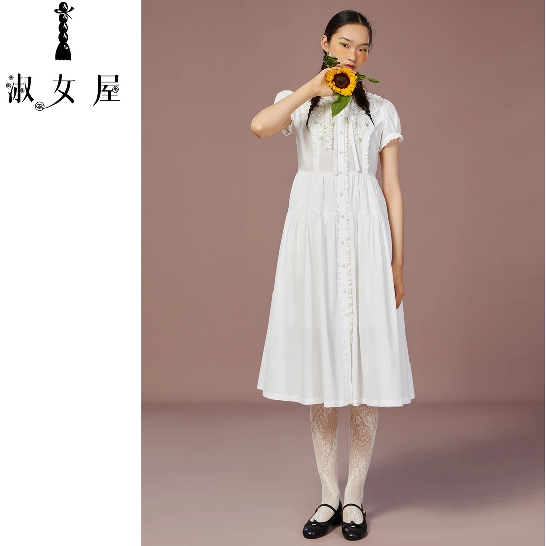 淑女屋官方旗舰店Linda。公主公主连衣裙日常气质高级纯棉新款