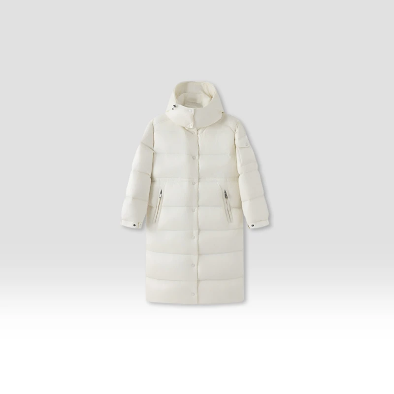 原单非世面货！方格快白鹅羽绒服白色 153