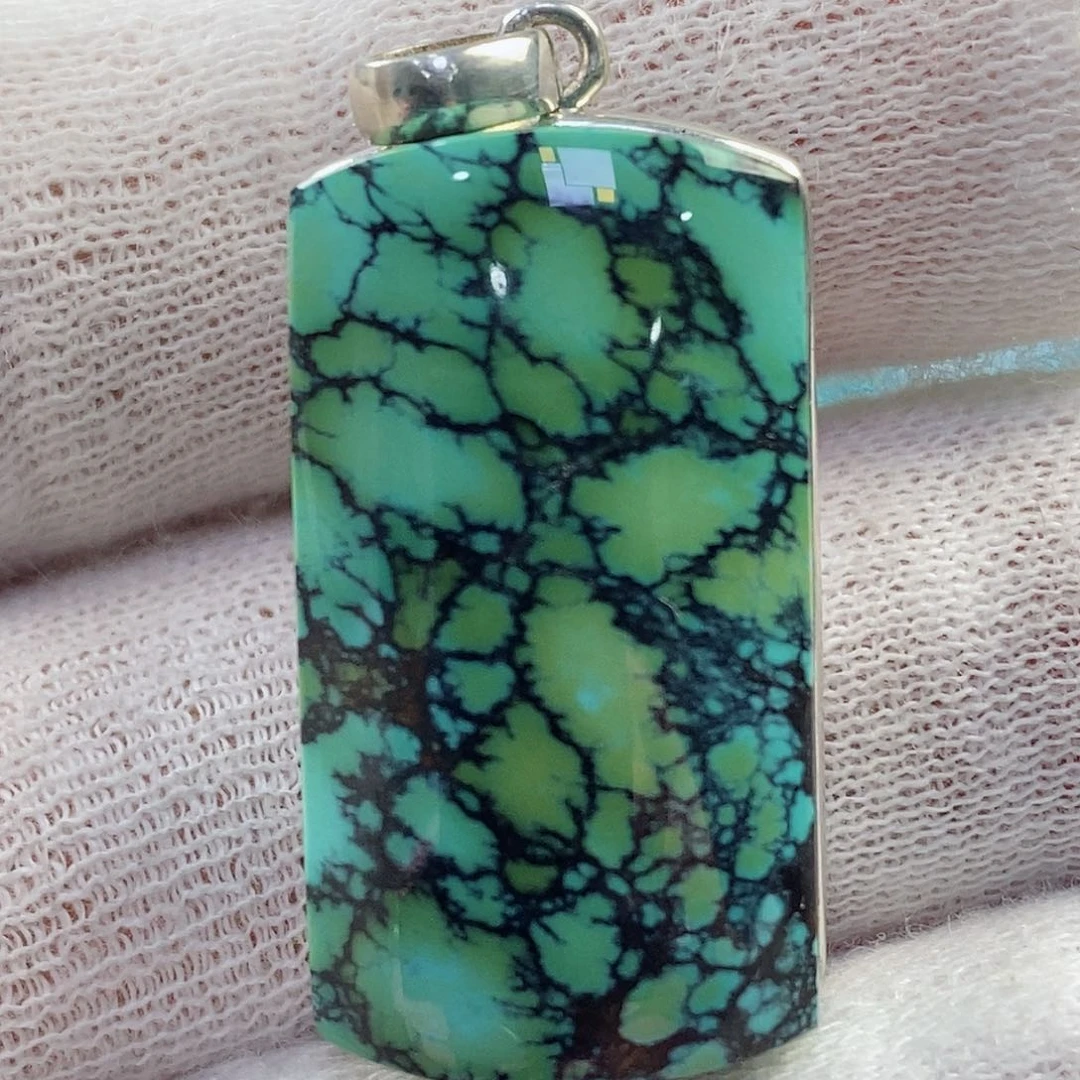 绿松石珠宝奇石银S925镶嵌用****3