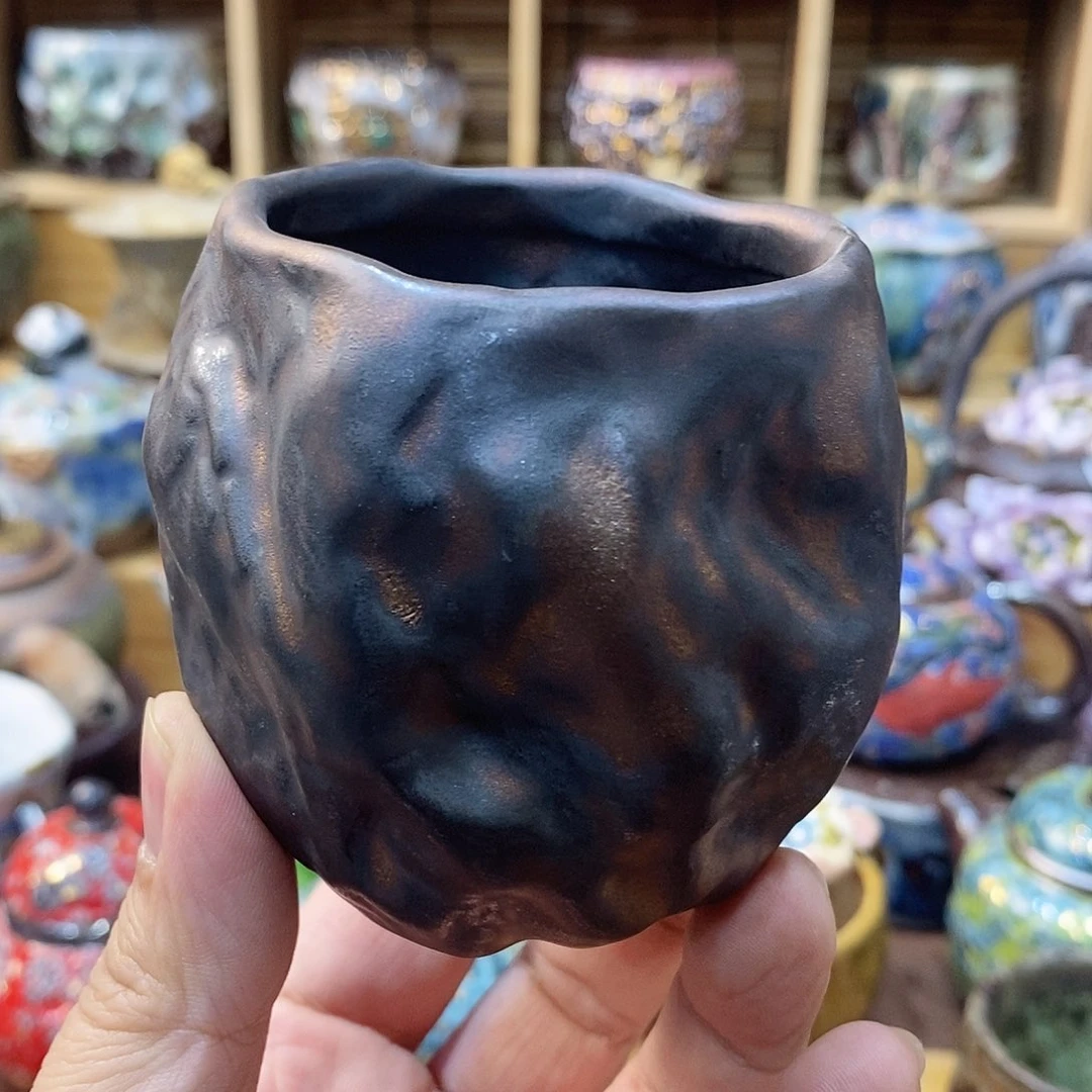 粗陶志野柴烧茶器