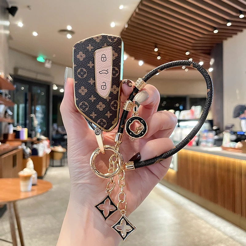 大众凌渡l钥匙套新款途昂X汽车扣探岳L轻奢包ID.4全包揽境老花壳