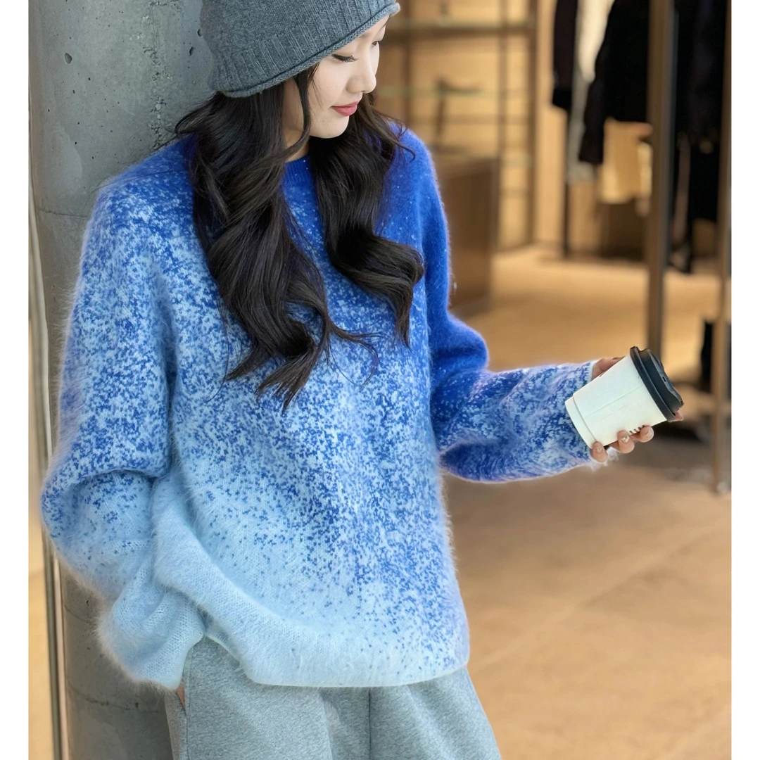 九畹花简约设计师款羊绒衫