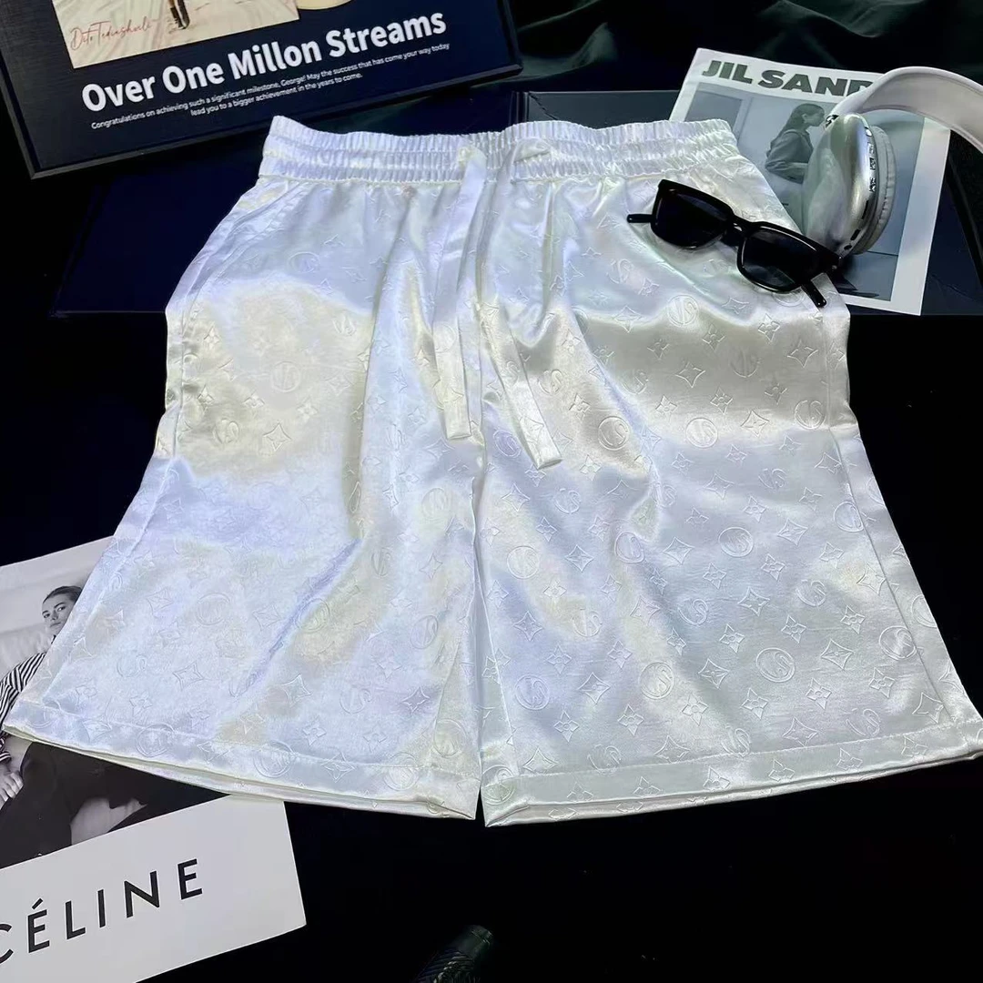 夏季提花多色男士透气舒适时尚五分短裤9016