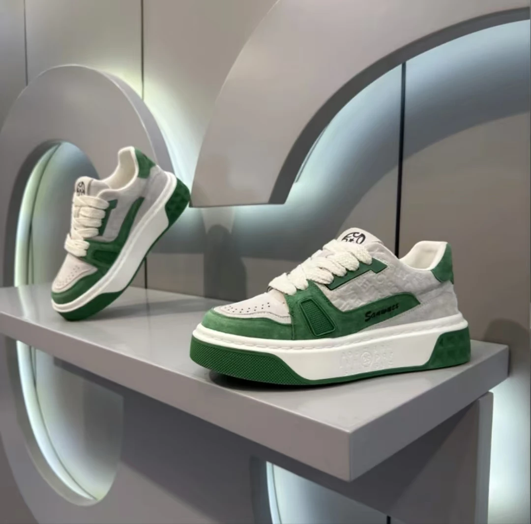 09-20男士网红休闲百搭时尚舒适透气轻便潮流软底低帮厚底板鞋