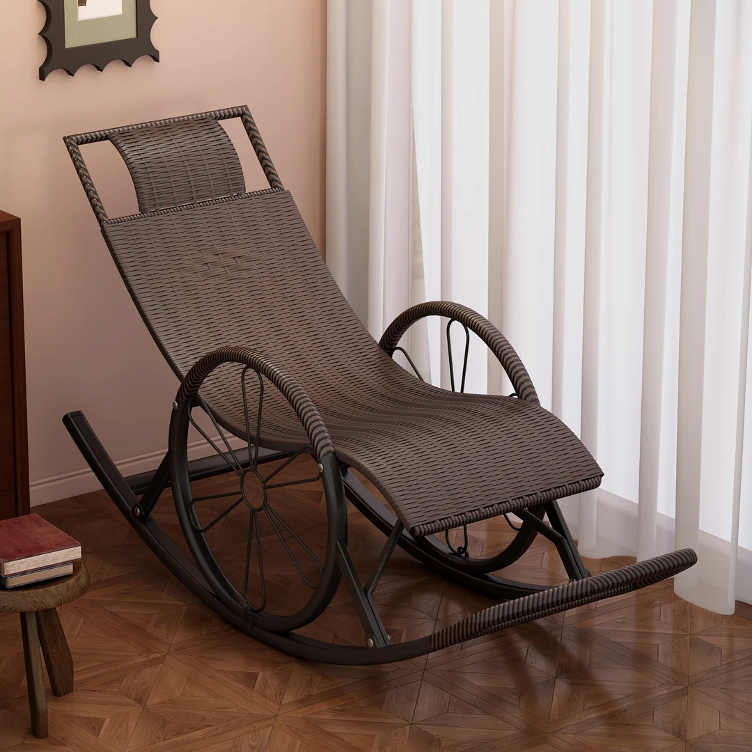 摇摇椅躺椅成人可睡觉家用休闲懒人椅夏季老人乘凉摇椅午休逍遥椅