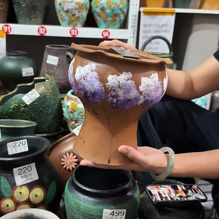 36紫色花边高度20口径18