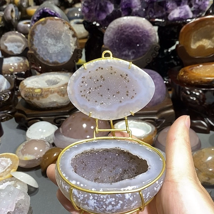 未镶嵌紫晶摆件聚宝盆