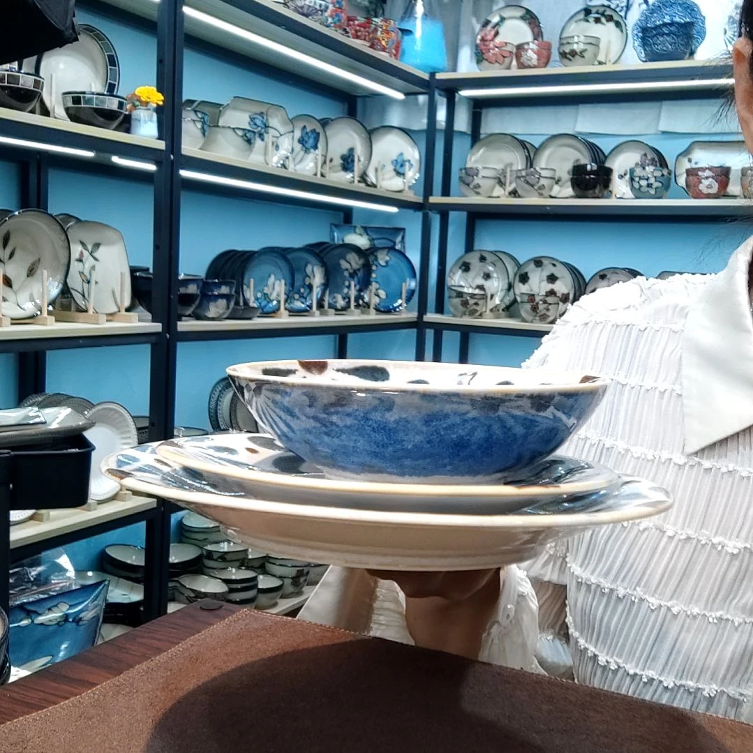 瓷片开**宝小可陶瓷高温釉下彩一组各一只