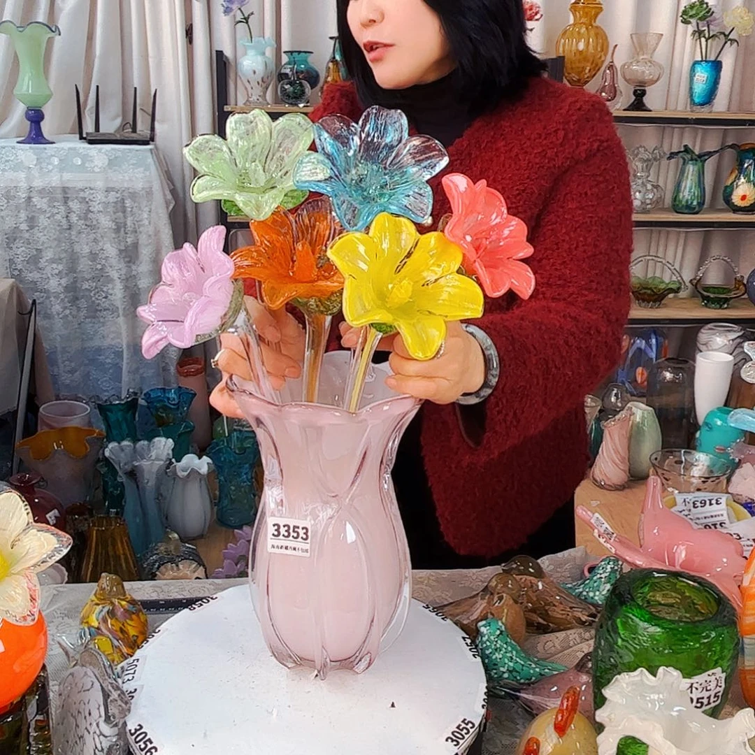 6花1瓶家悦琉璃工艺品