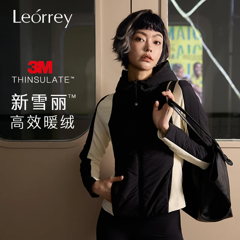 Leorrey/乐拉TZ新雪丽棉3M轻量暖绒保暖秋冬连帽运动棉服WT0299