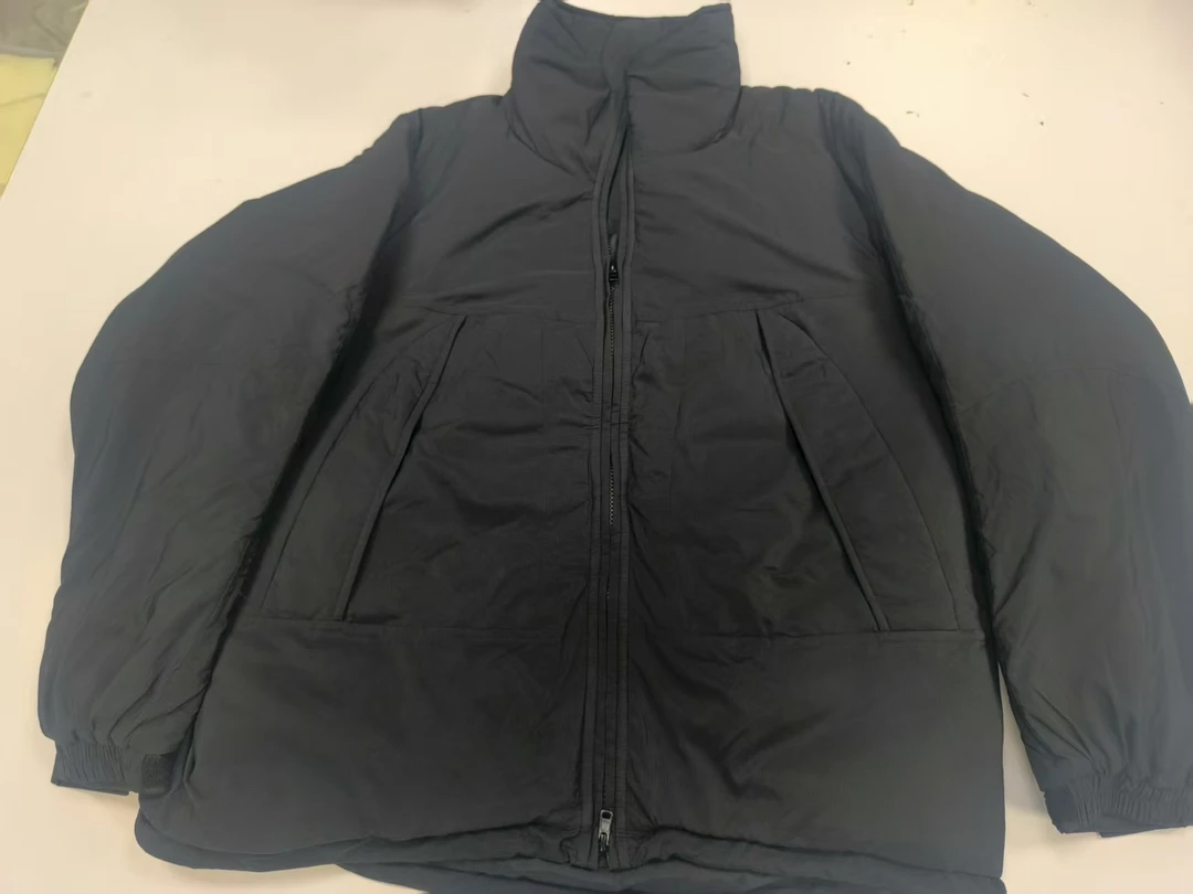 欢姐同款保暖棉衣立领本布下摆棉服纯色户外常规款中长款冬季