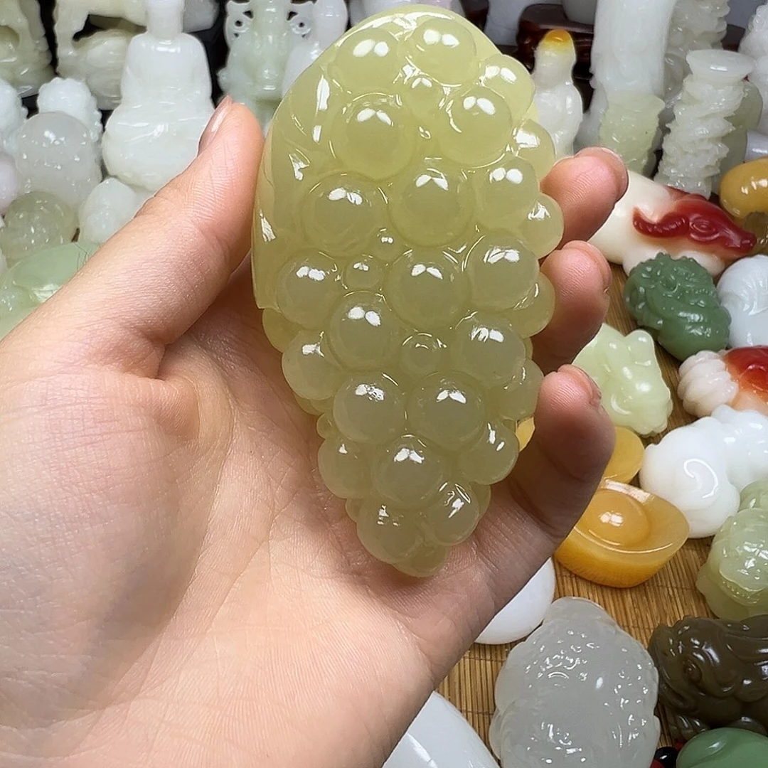 石材专****墅绿色猫眼葡萄